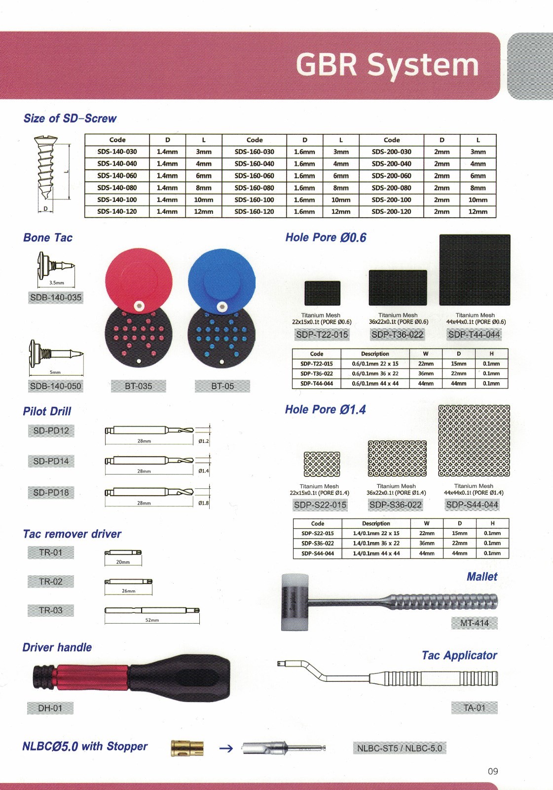 Dental Implant Surgical Instrument Tool GBR System(SD-GBR-COMFIX) STANDARD type
