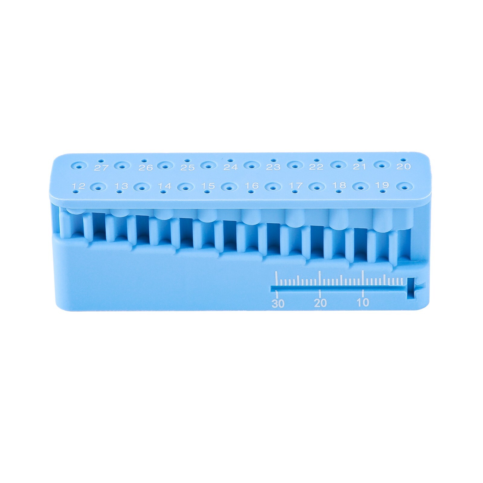 JMU Dental Endodontic Block File & Bur Holder With Measuring Ruler Autoclavable
