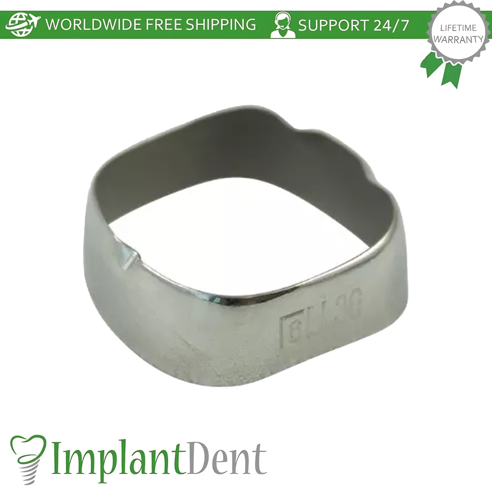 Dental Molar Standard Lower Left Bands 10pcs Stainless Steel Braces Span Ortho