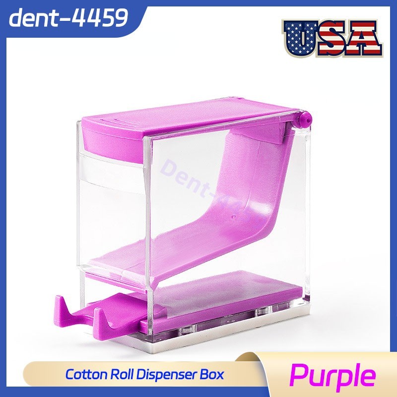Dental Cotton Roll Dispenser Holder Case Press Type Hygienic Divider Box