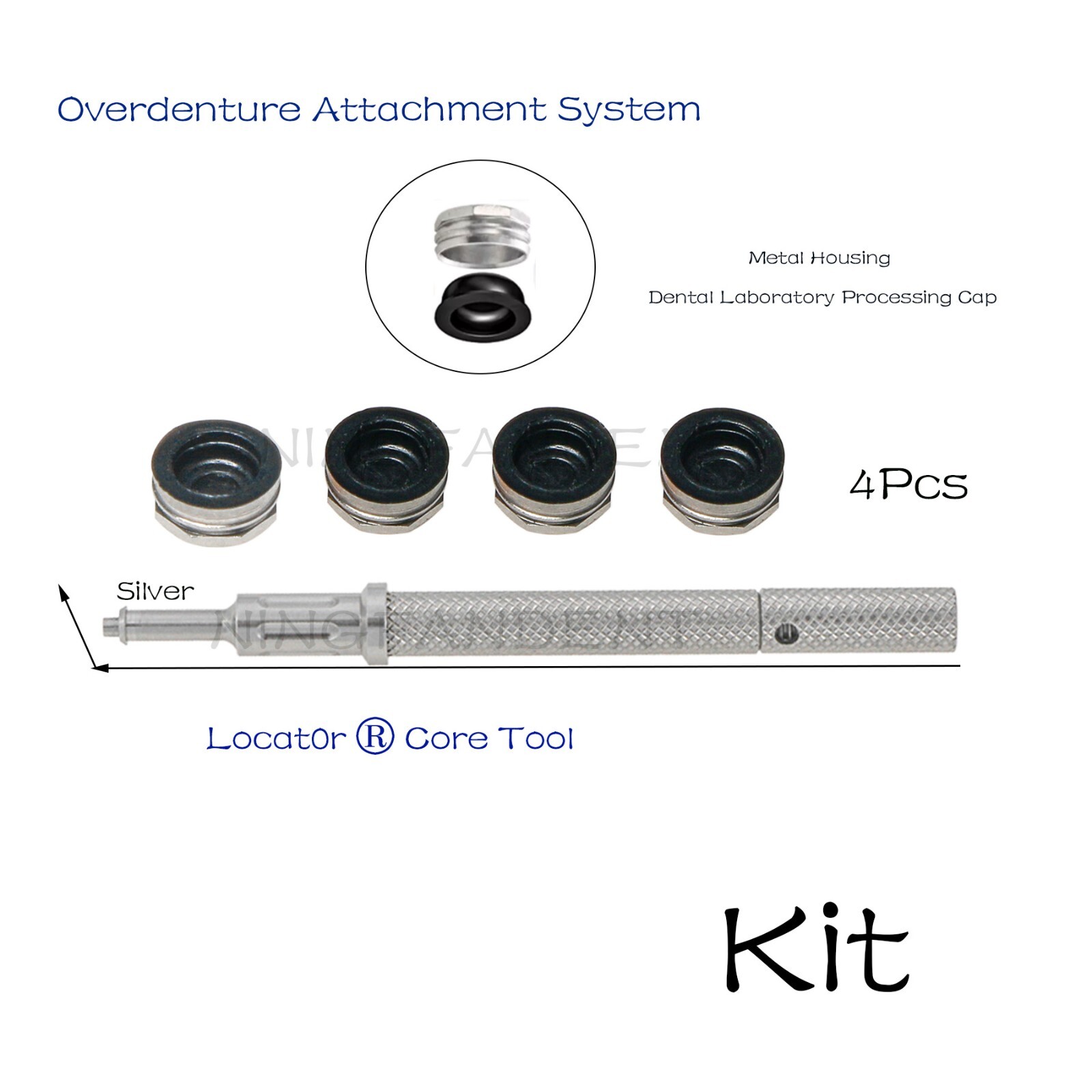 Implant Locat0r Removal Insert 3-1n-1 Tool,Dental Attachment Retention Caps
