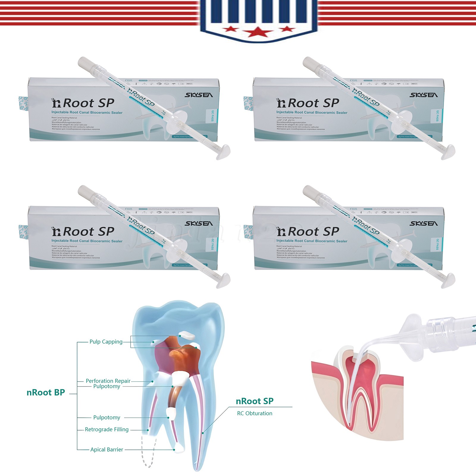 2g SP Dental Injectable Root Canal Bioceramic Sealer Endodontic Sealing Filling