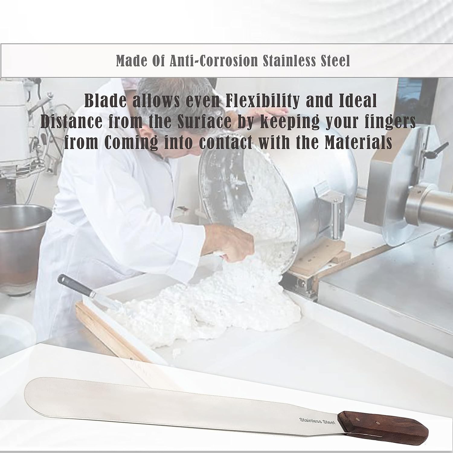 17.25″ Dental Plaster Lab Spatula Alginate Mixing Gypsum 12″ Blade Wooden Handle