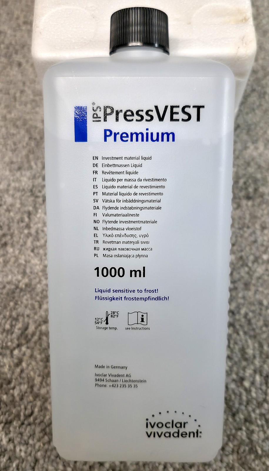 PressVest Premium Investment Liquid 1000 ml. #68558 Exp: 4-14-2027, Lot of 5