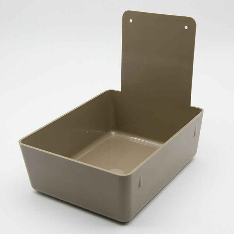 Dental Lab Work Pans Plastic Tray Box Durable Storage Case Metal Clip Holder