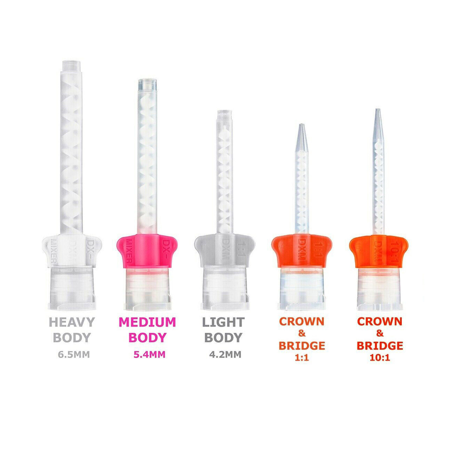 DX-MIXER Dental Impression Mixing Tips HP 1:1/10:1 Made in Korea 48pcs/bag