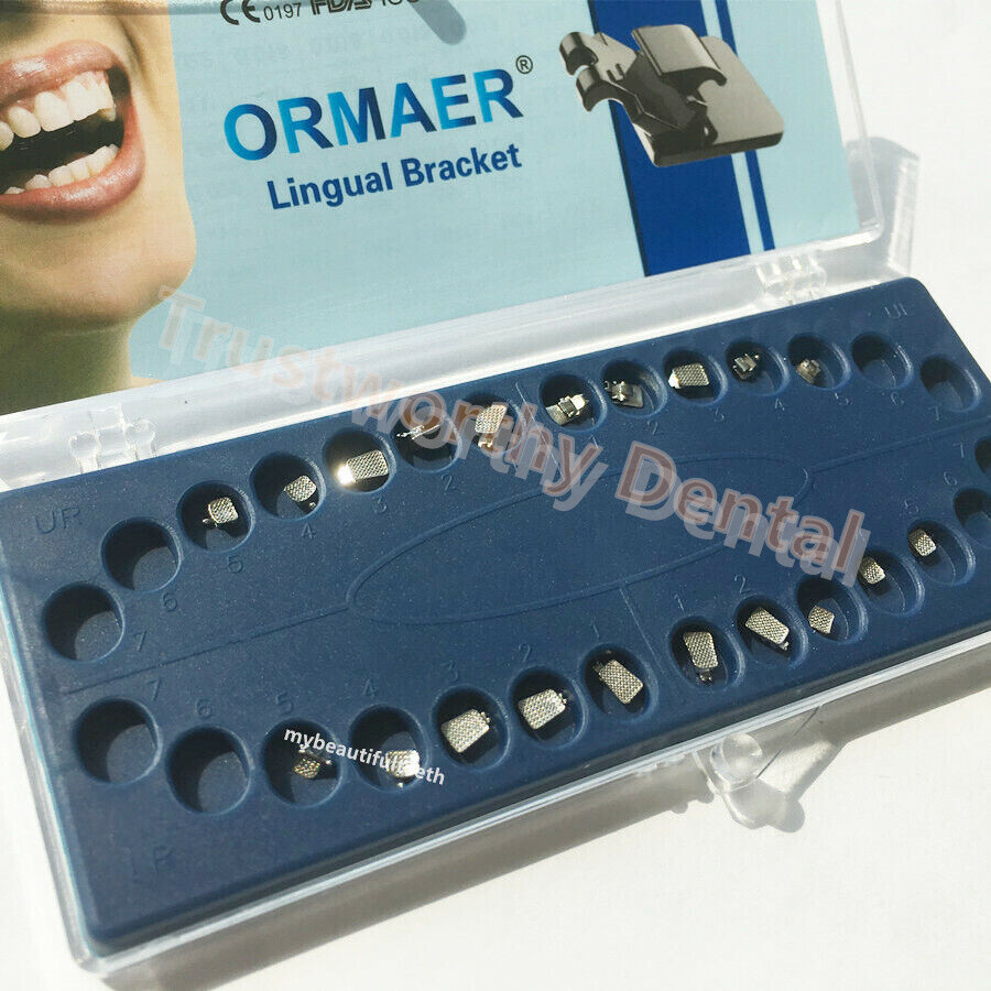 Dental Lingual Brackets Mini Metal Bracket 018 Orthodontic Invisible Inside