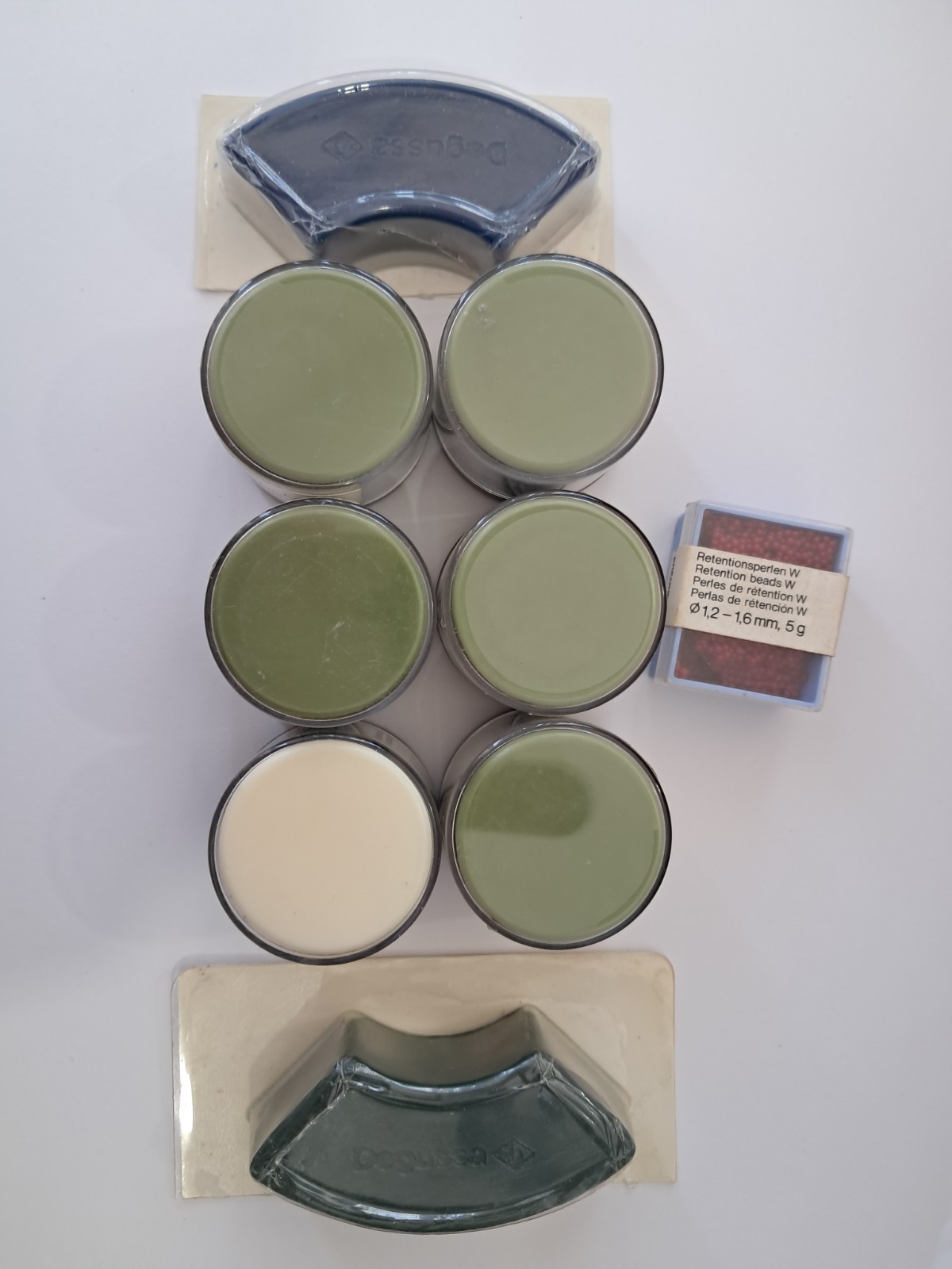 Lot of 9 Dental Lab Supplies: 6x Bredent Splendido Wax, 2x Degussa Wax, Erkodent