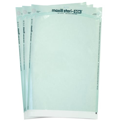 maxill steri-sox Self Sealing Sterilization Pouches, 12″ x 17.5″, 200/Box