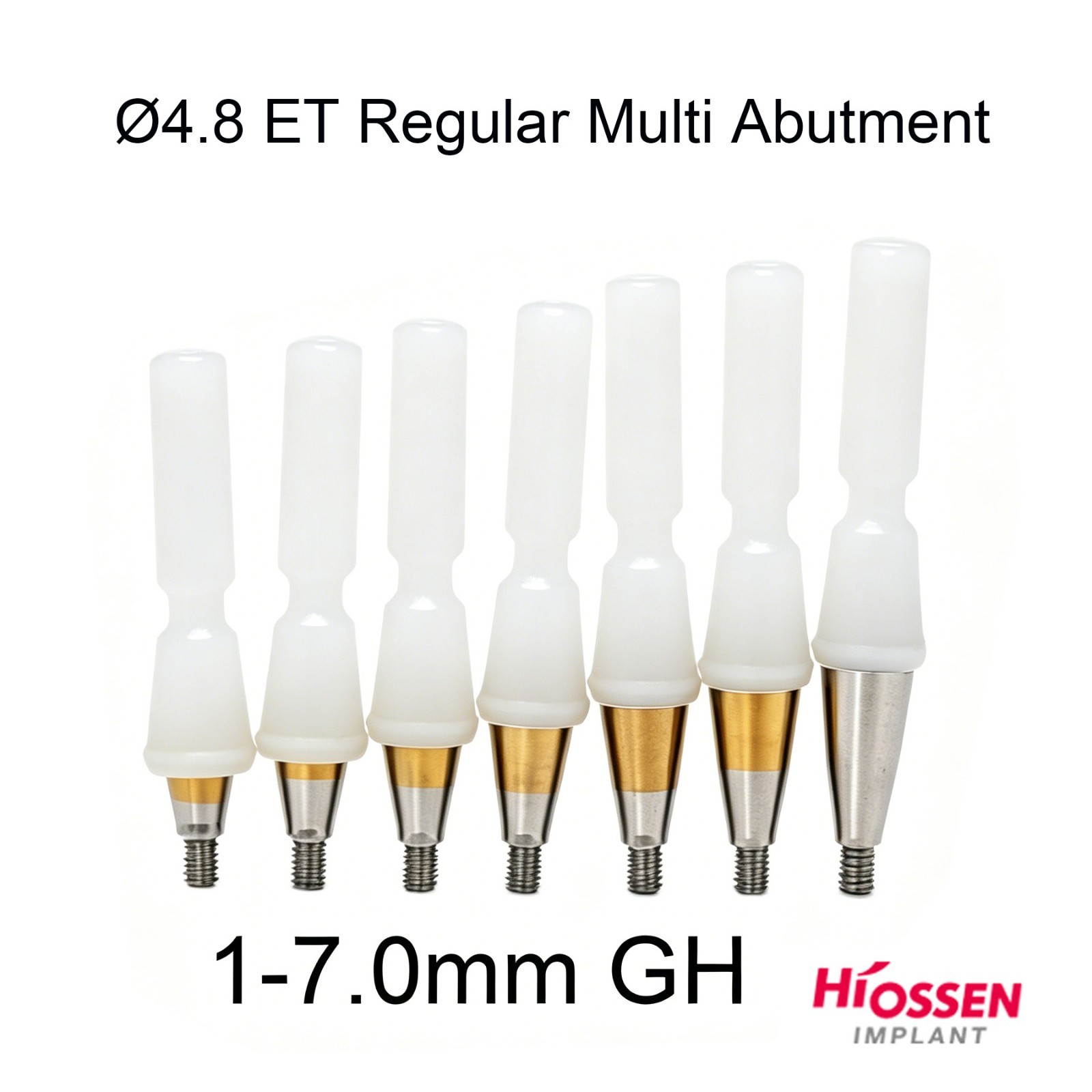 Dental Titanium multi unit straight abutment D4.8 MU for bridge fits Hiossen OSS