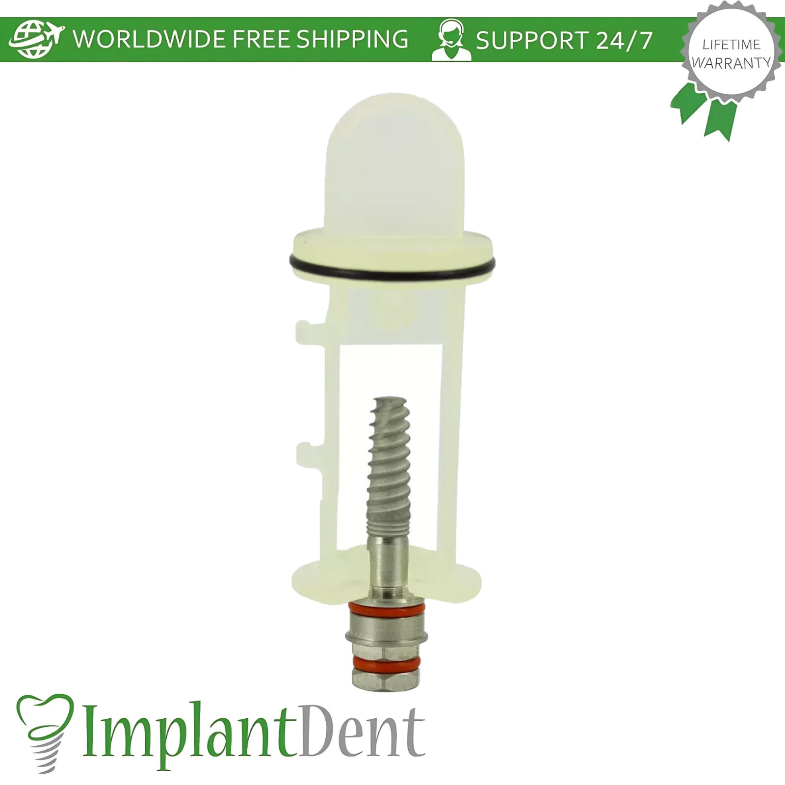 Spiral Dental Fixture Int Hex 2.42mm Connection Titanium Material Dentistry