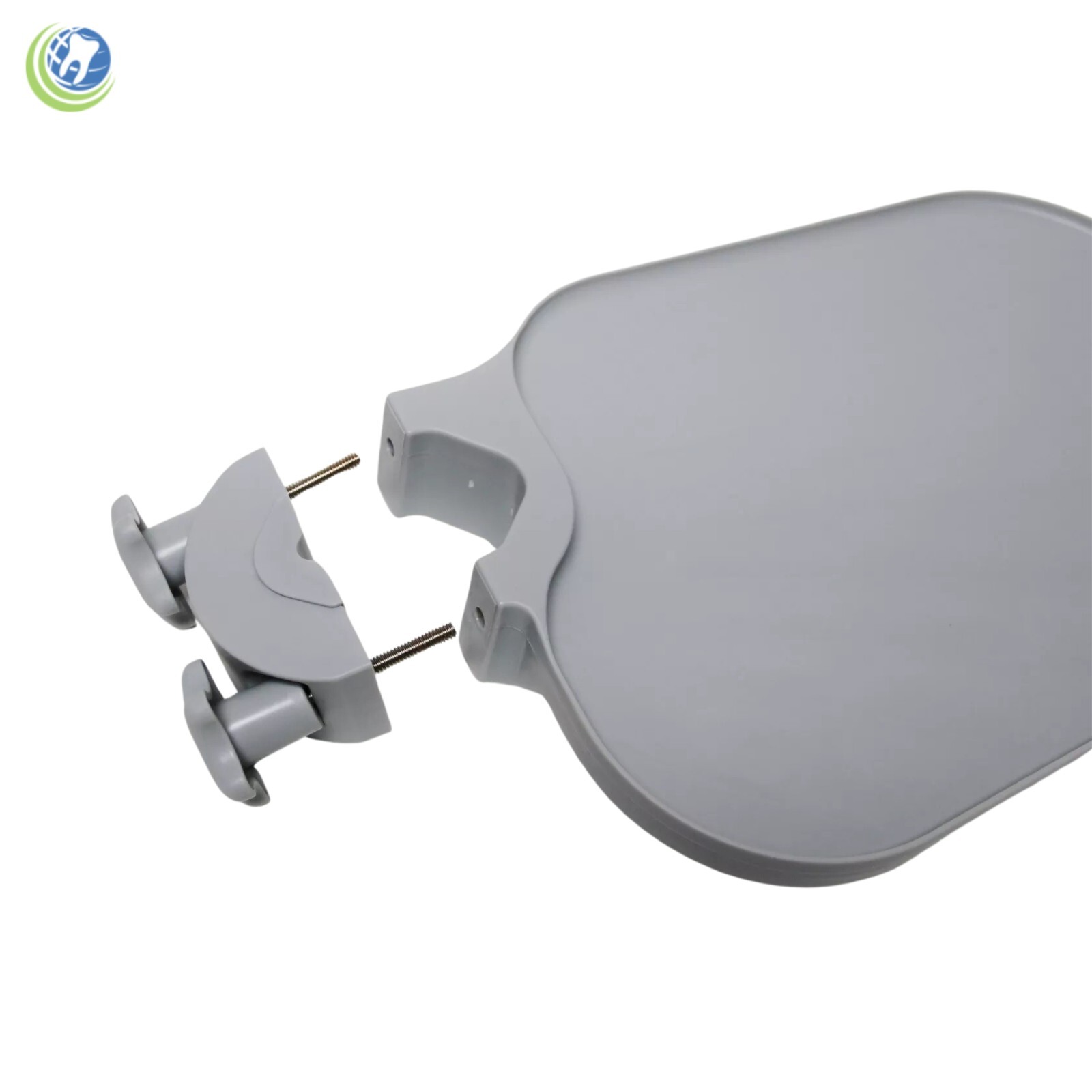 NEW TPC POLE POST MOUNT UTILITY ACCESS SHELF TRAY TABLE DENTAL MEDICAL GREY