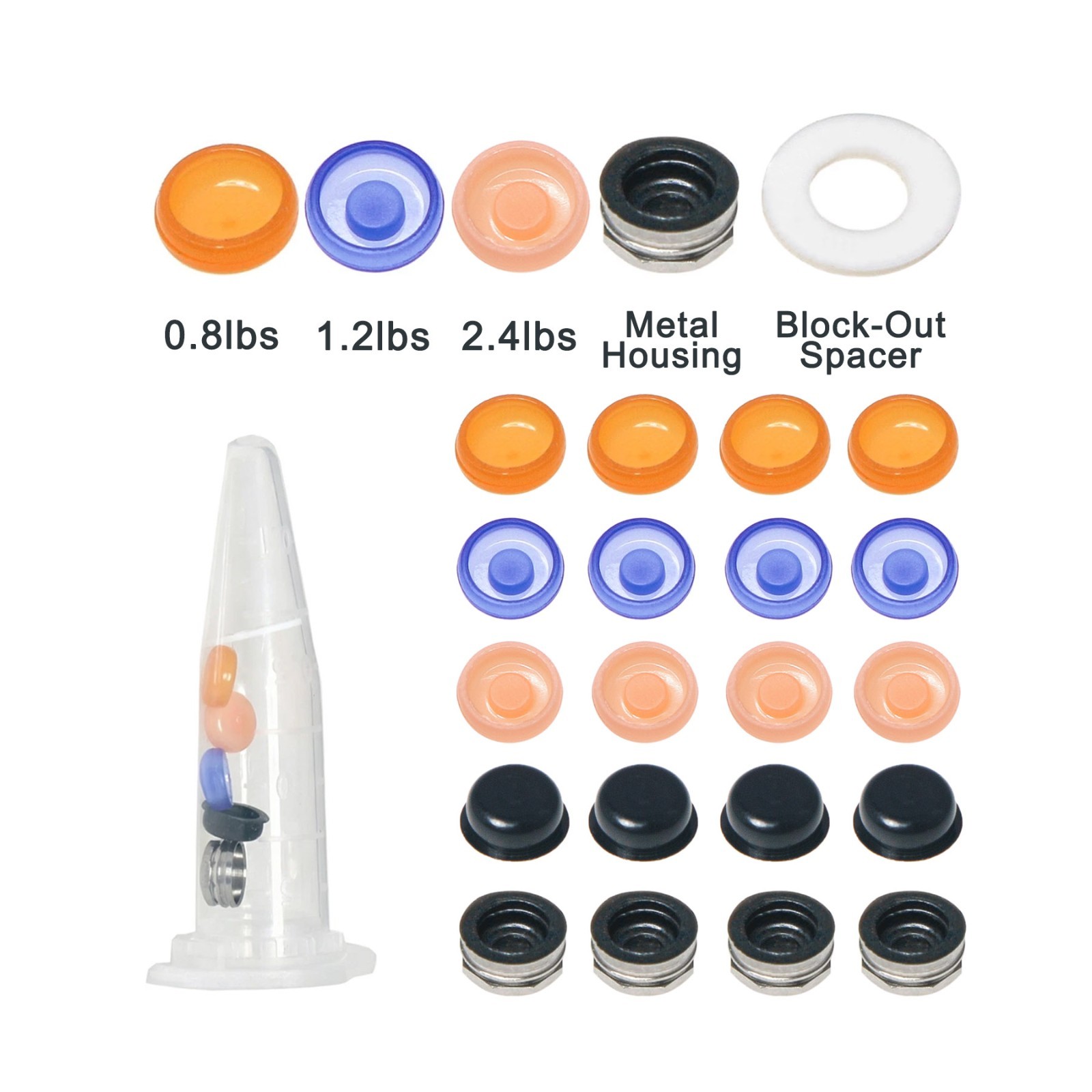 US 20Pcs Dental Overdenture Retention Cap Inserts Set for Locator Abutment