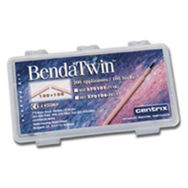 Centrix 370105 Benda Brush Disposable Applicator Brushes Twin Kit Pink 200/Bx
