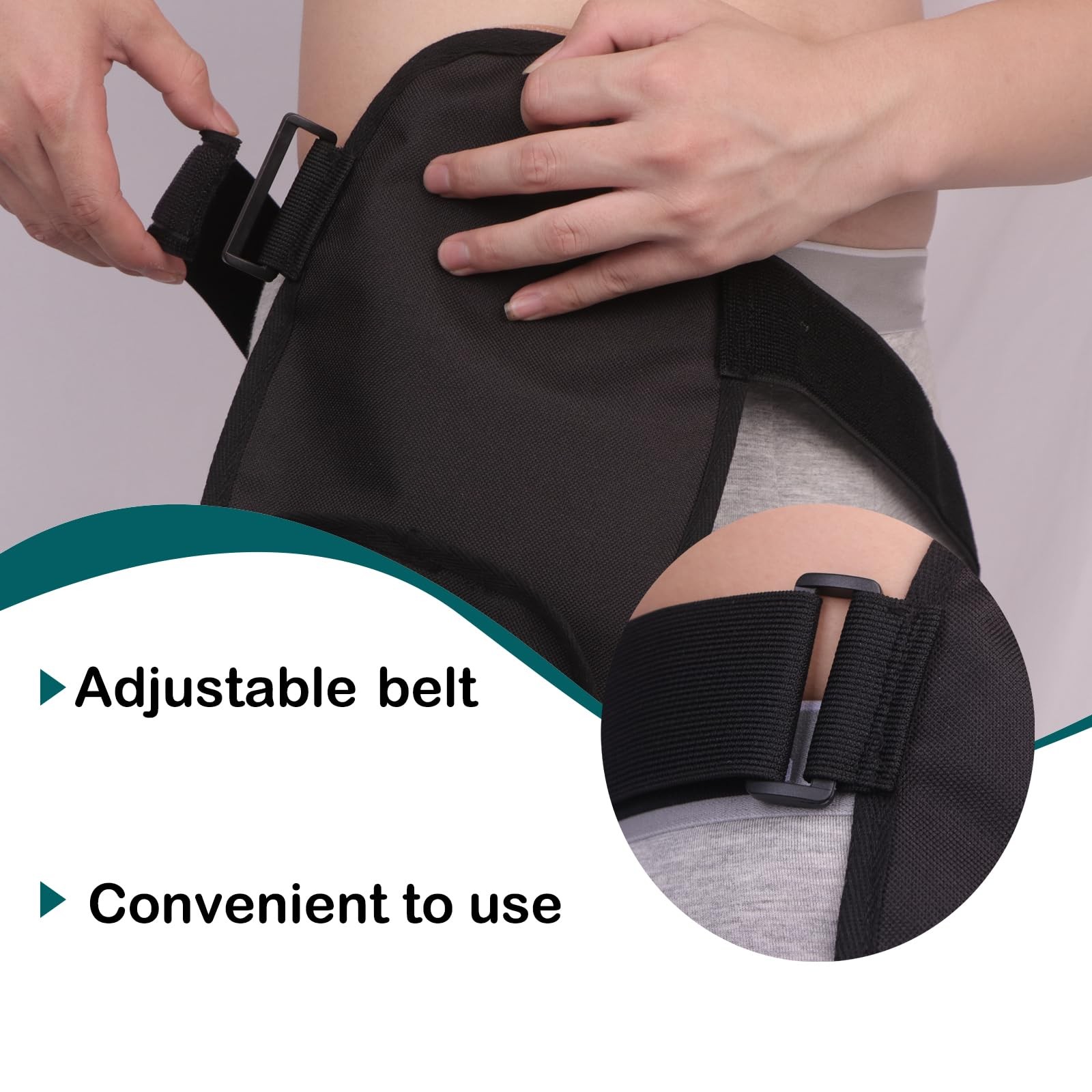 Waterproof Ostomy Bag Cover Belt Adjustable Universal Stoma Pouch Black
