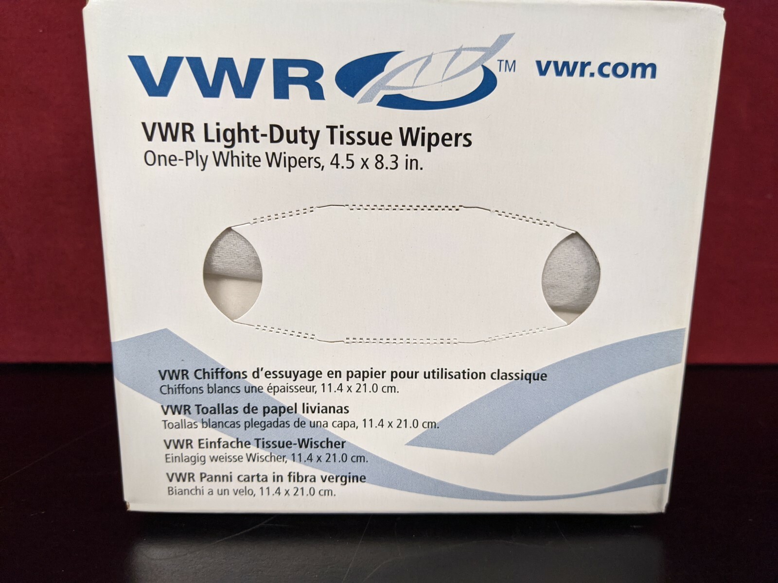 VWR 82003-820 Light-Duty Tissue Wipes / (1) Box with QTY 280 Wipes