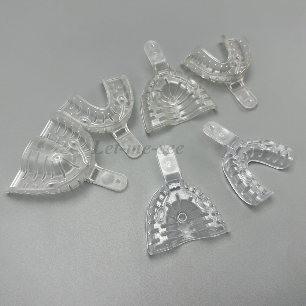 Dental Alginate Impression Trays Clear Autoclave 121°C Large Medium Small