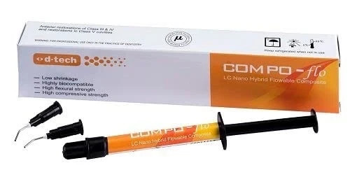 10 x COMPO FLO Light Curing Nano Hybrid Flowable Composite 2g Syr A1 A2 A3