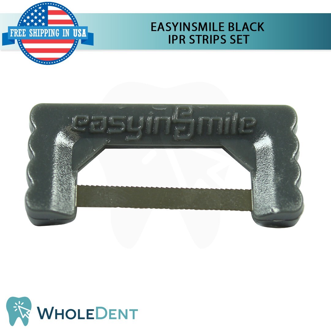 EasyinSmile Interproximal Reduction Dental IPR Serrated Black Strips 10Pcs Set