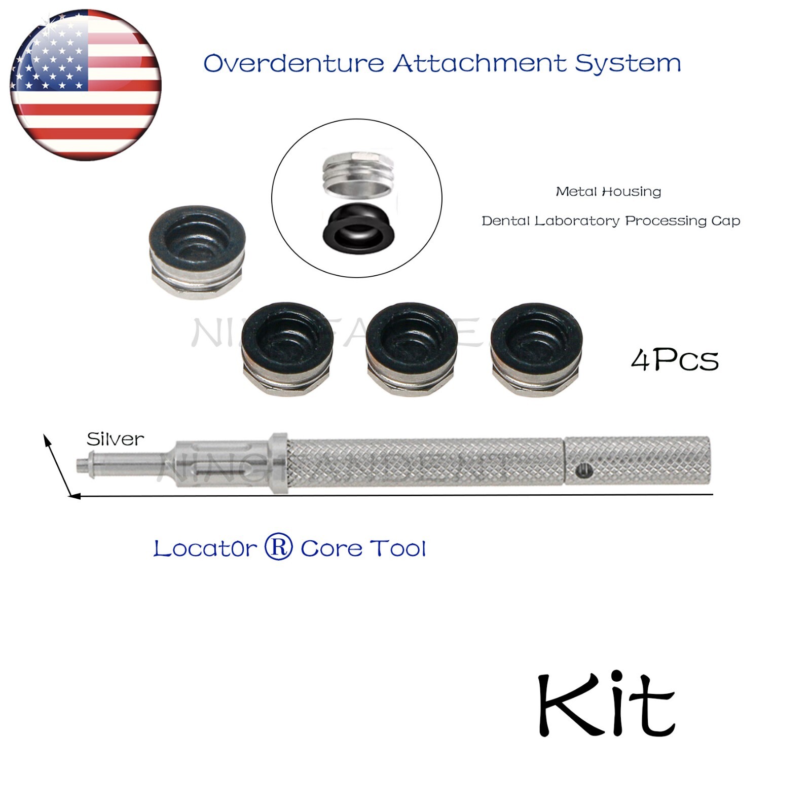 US Universal Dental Retention Caps Locator Insertion Extraction Remove Core Tool