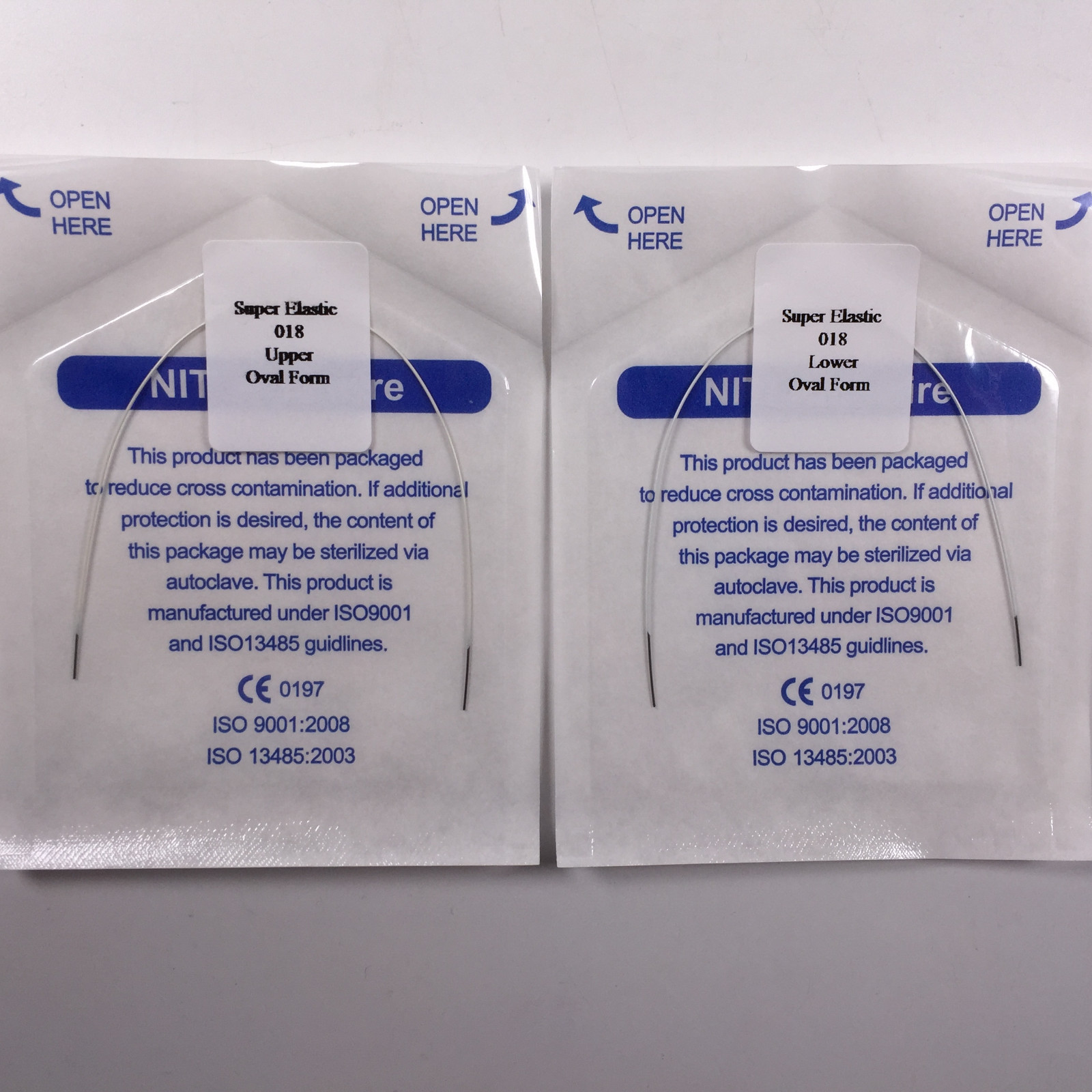200 * Niti Super Elastic Arch Wire Round White Dental Orthodontic 012-020 Up/Lo