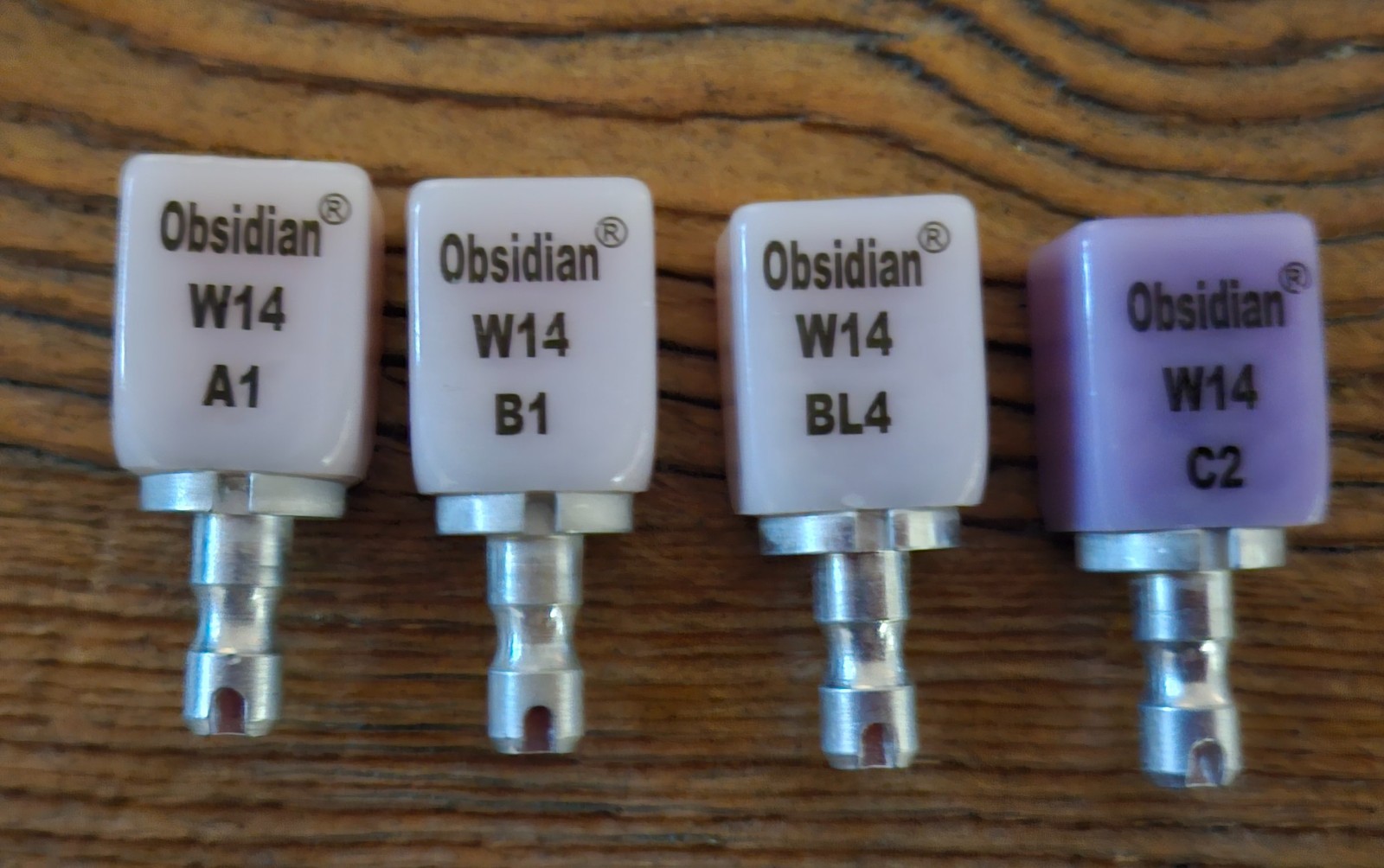 Obsidian Cerec Blocks x 4, W14, Shades A1, B1, BL4, C2