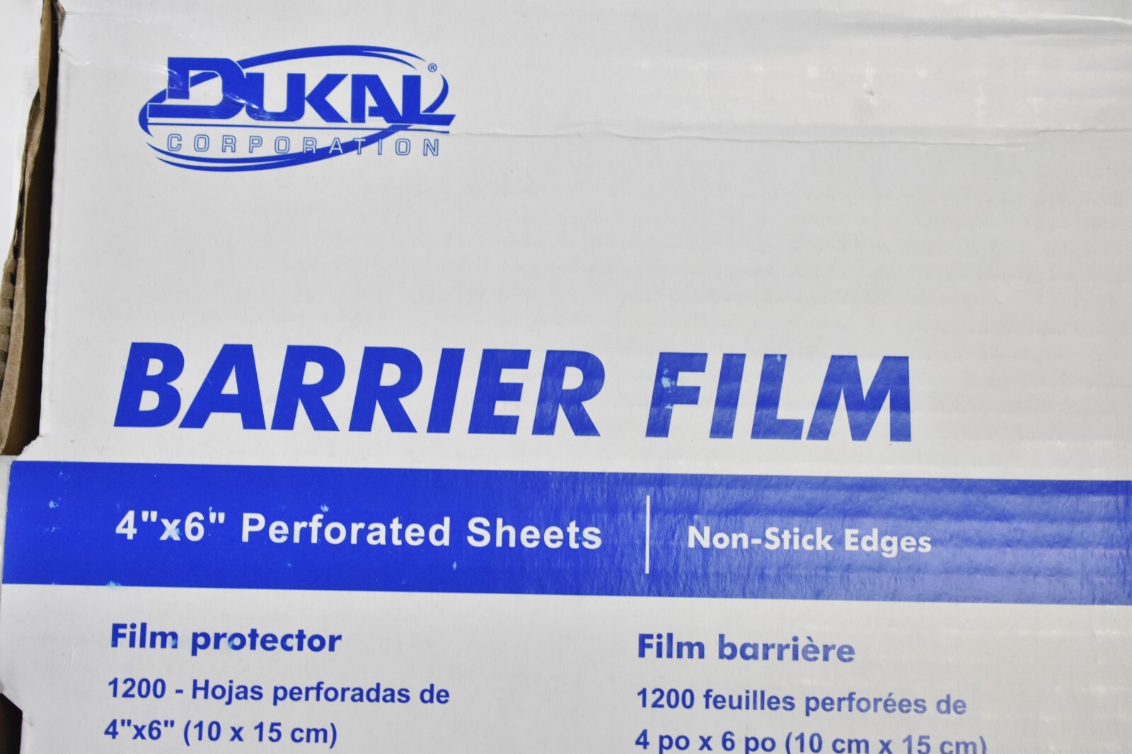 Dukal Barrier Film 4″ x 6″ Perforated Sheets Blue Non Stick 1200 Sheets 27605