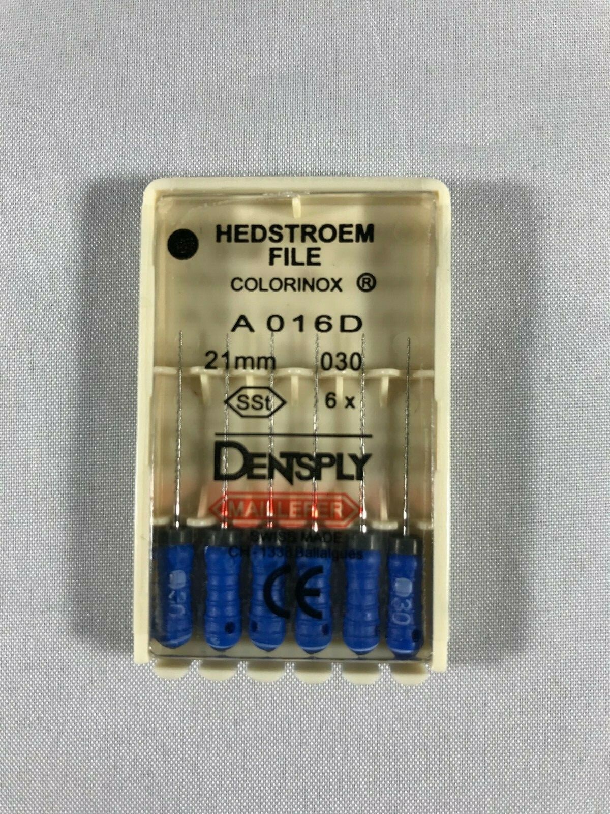 Dentsply Maillefer H-file Endodontic stainless steel 21mm All sizes 60 files/pk