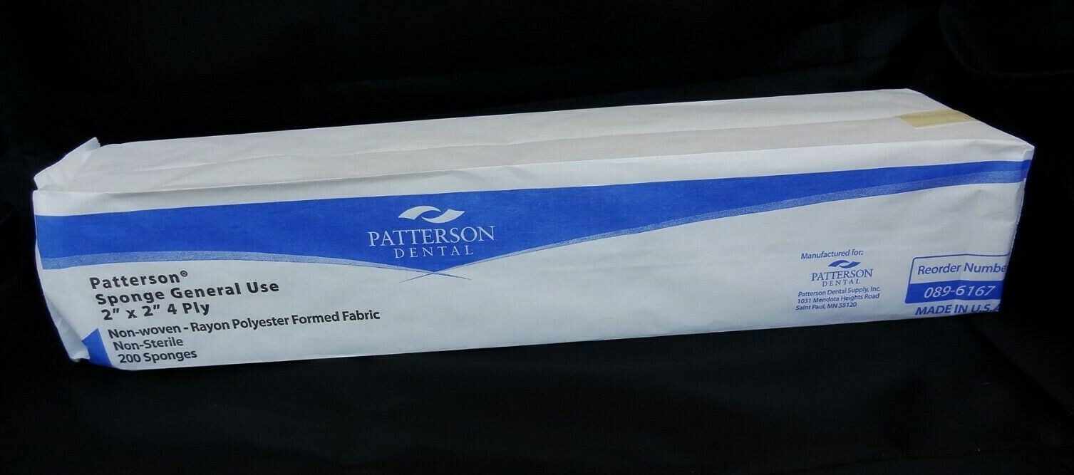 Patterson Sponge General Use 2″ x 2″ Non-Sterile 4 ply ~ 2 Packs ~ 200 each