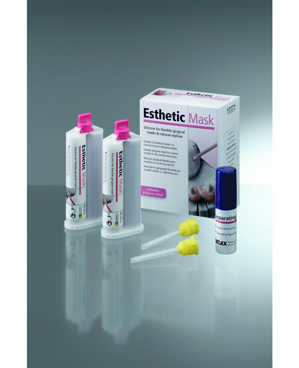 Detax Esthetic Mask Automix Flexible A Silicone Based for Gingival Masks 2x50ml