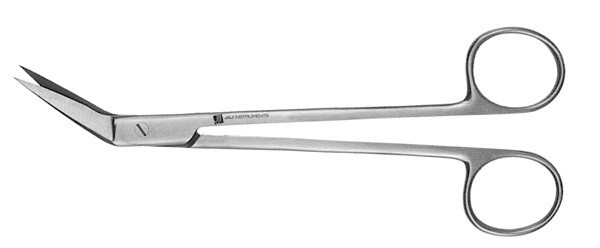 J&J Instruments Kelly Scissors Angled 6.25″ Serrated Dental Medical #12-255