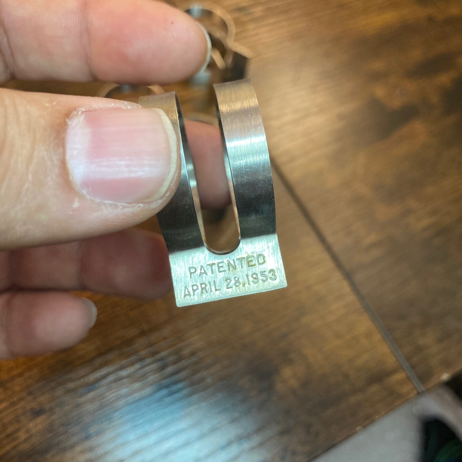 Vintage Fisher Scientific Stainless Steel Lab Clips Patented 1953 Set of 4