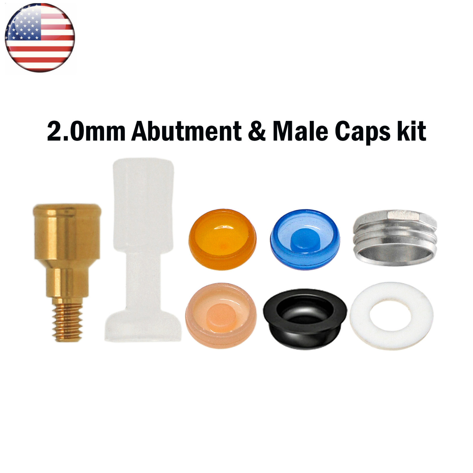 US Locator Abutments 1-5mm For Adin Zimmer Cortex BEGO 3.75 MIS Male Caps Tool