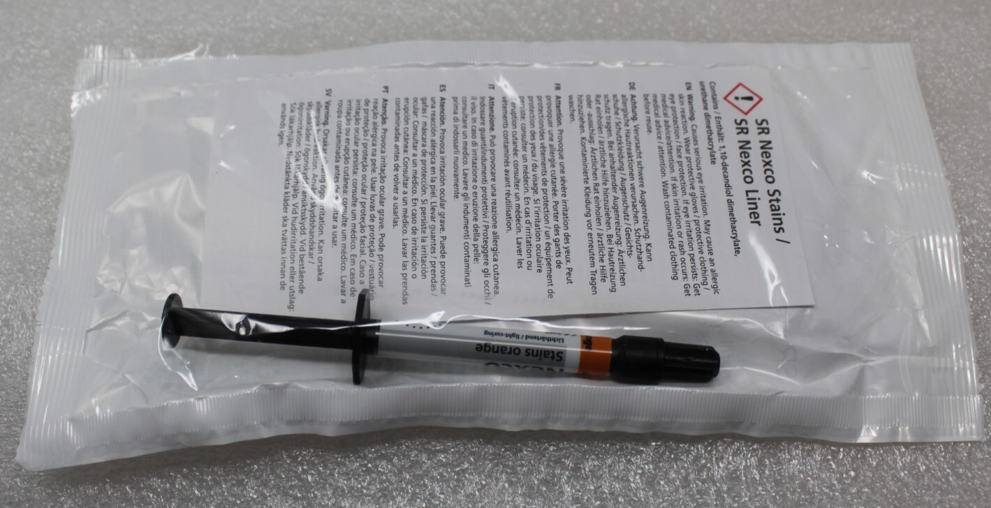 NEW Ivoclar Vivadent SR Nexco 1 X 1 ml Stains ORANGE Refill 640463