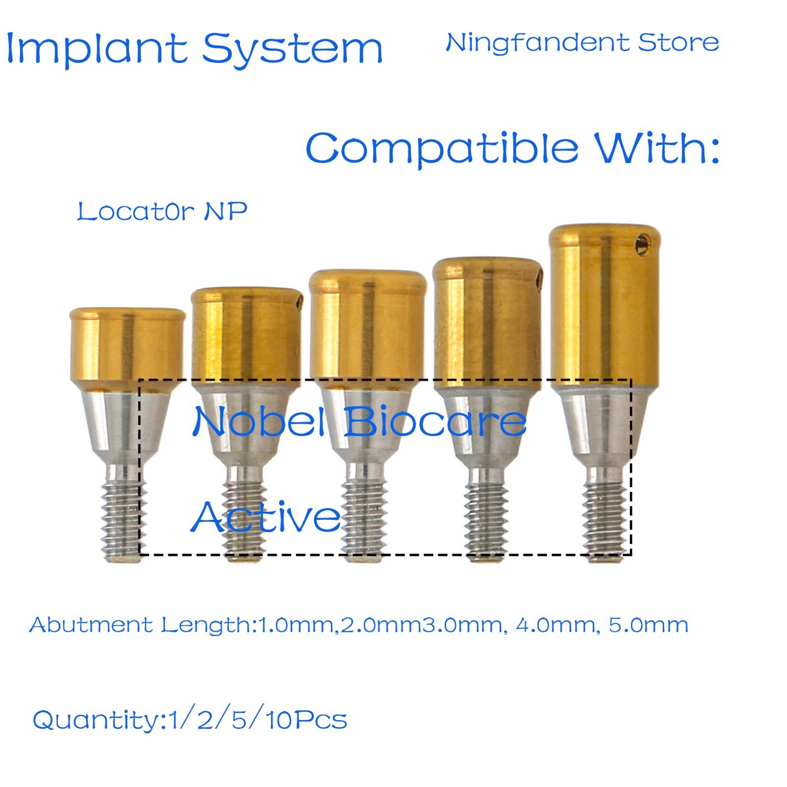 For Nobel active Implant Locator Abutment Screw 3.5mm NP