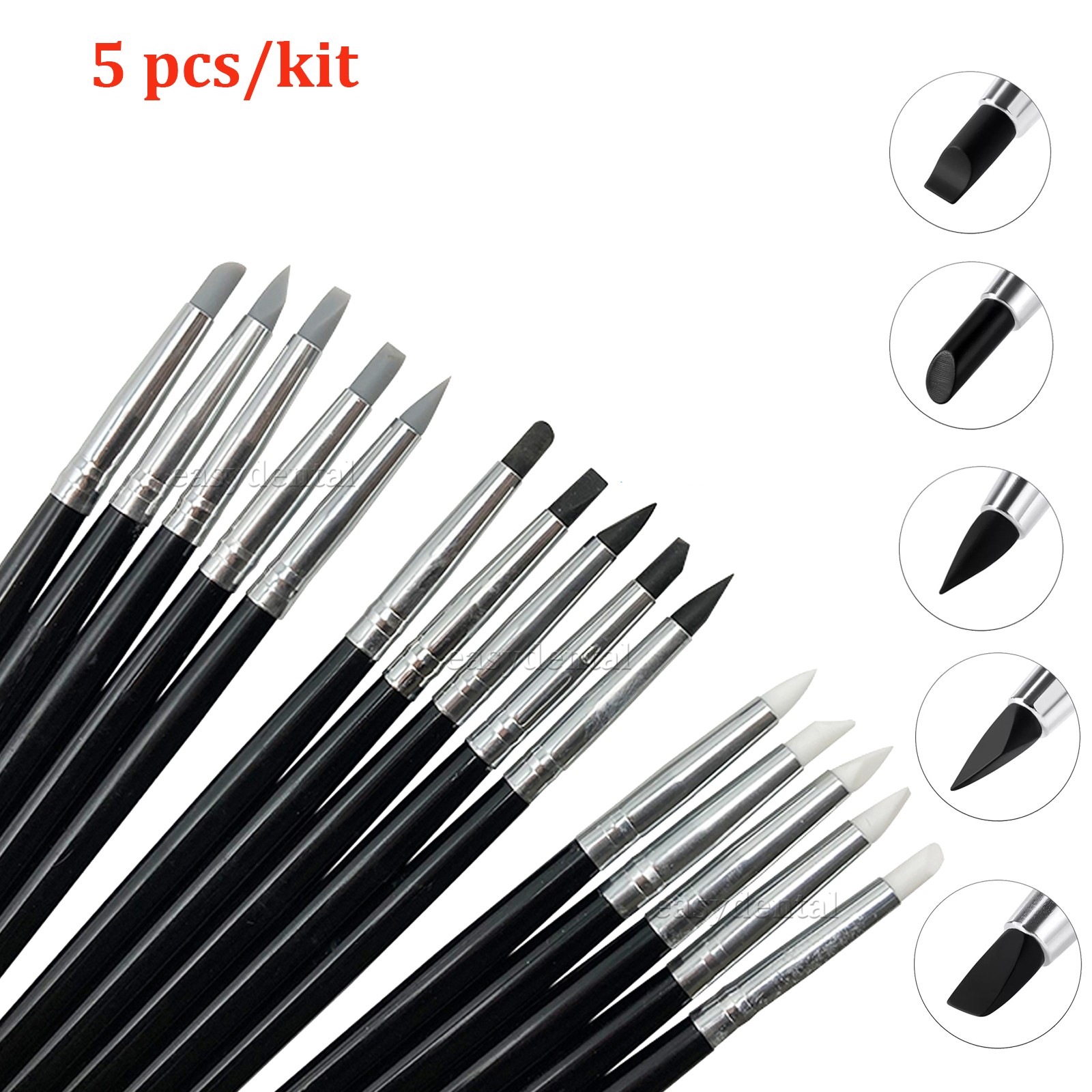 Dental Composite Resin Veneer Cement Porcelain Brushes Silicone Brush Pen