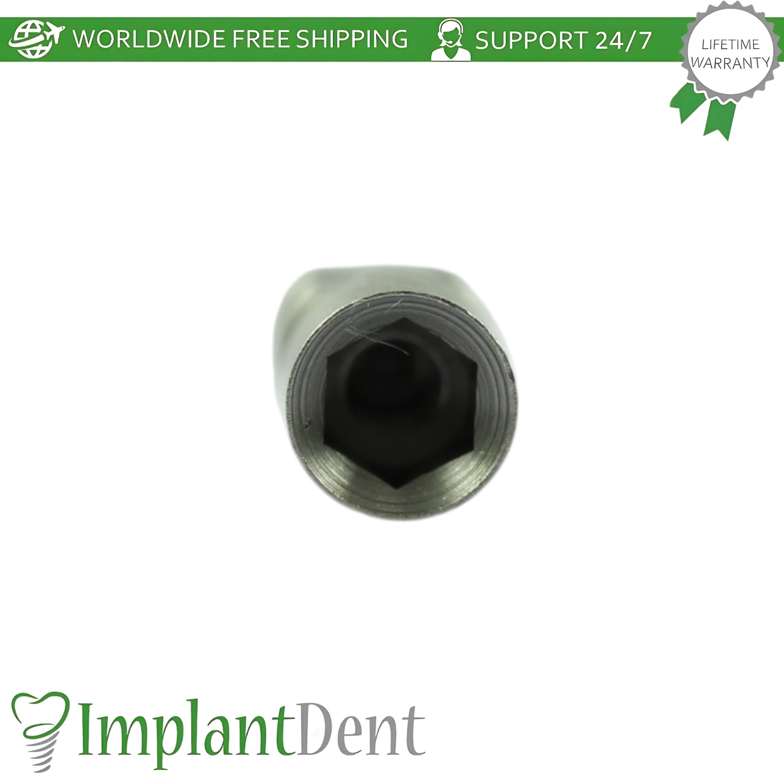 X5 Dental Fixture Analog Ø3.75mm MIS Seven Compatible Int Hex 2.45mm Connection