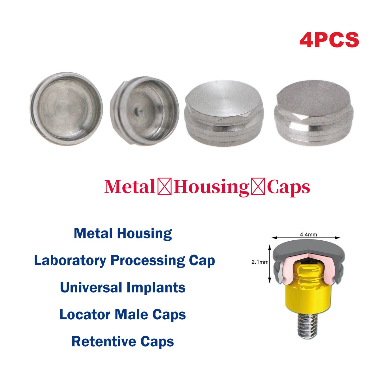 Implant Universal Retention Caps Set Insertion Extraction Tool Remove Core Tool