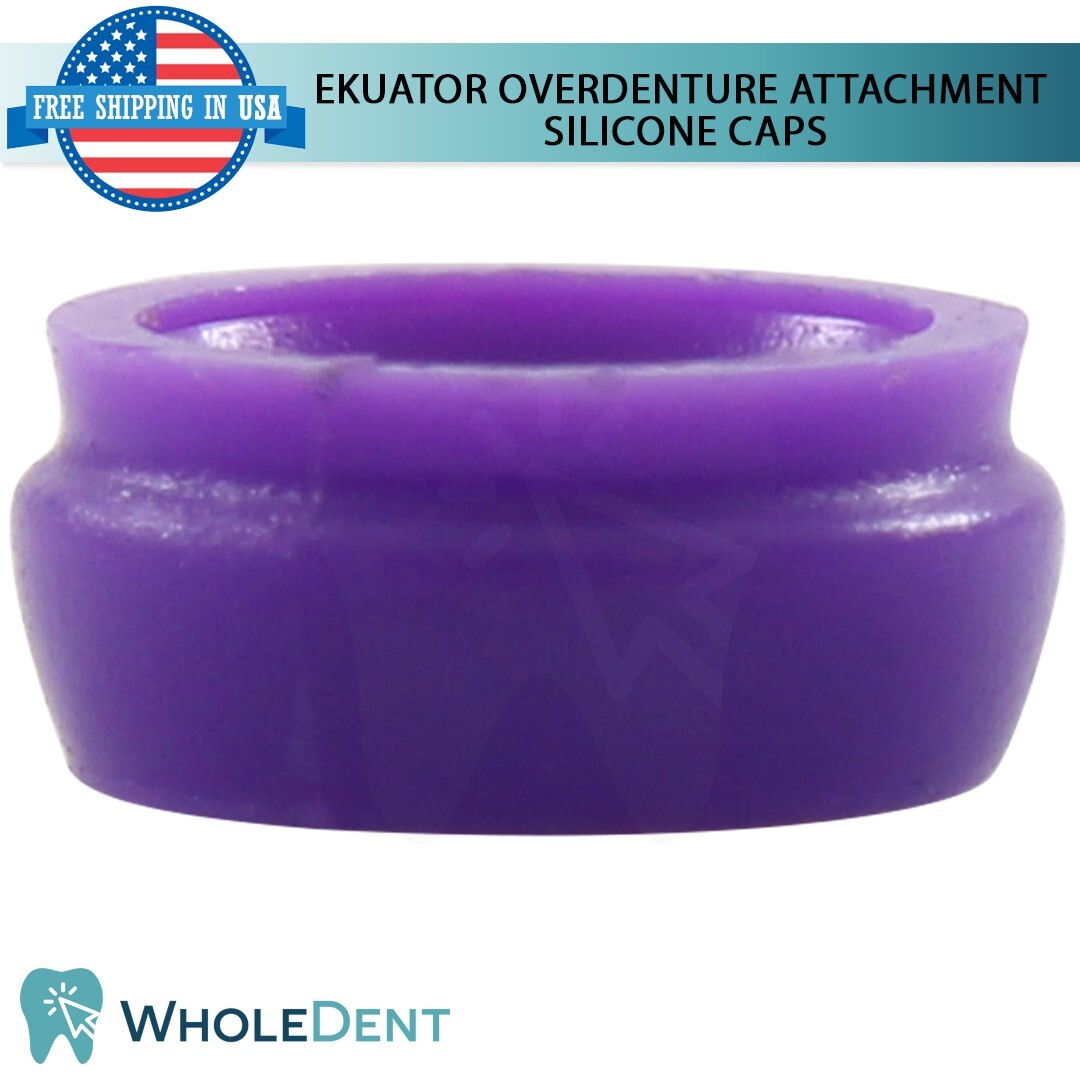 10x Rigid Strong Silicone Cap Ekuator Overdenture Attachment Abutment Dental