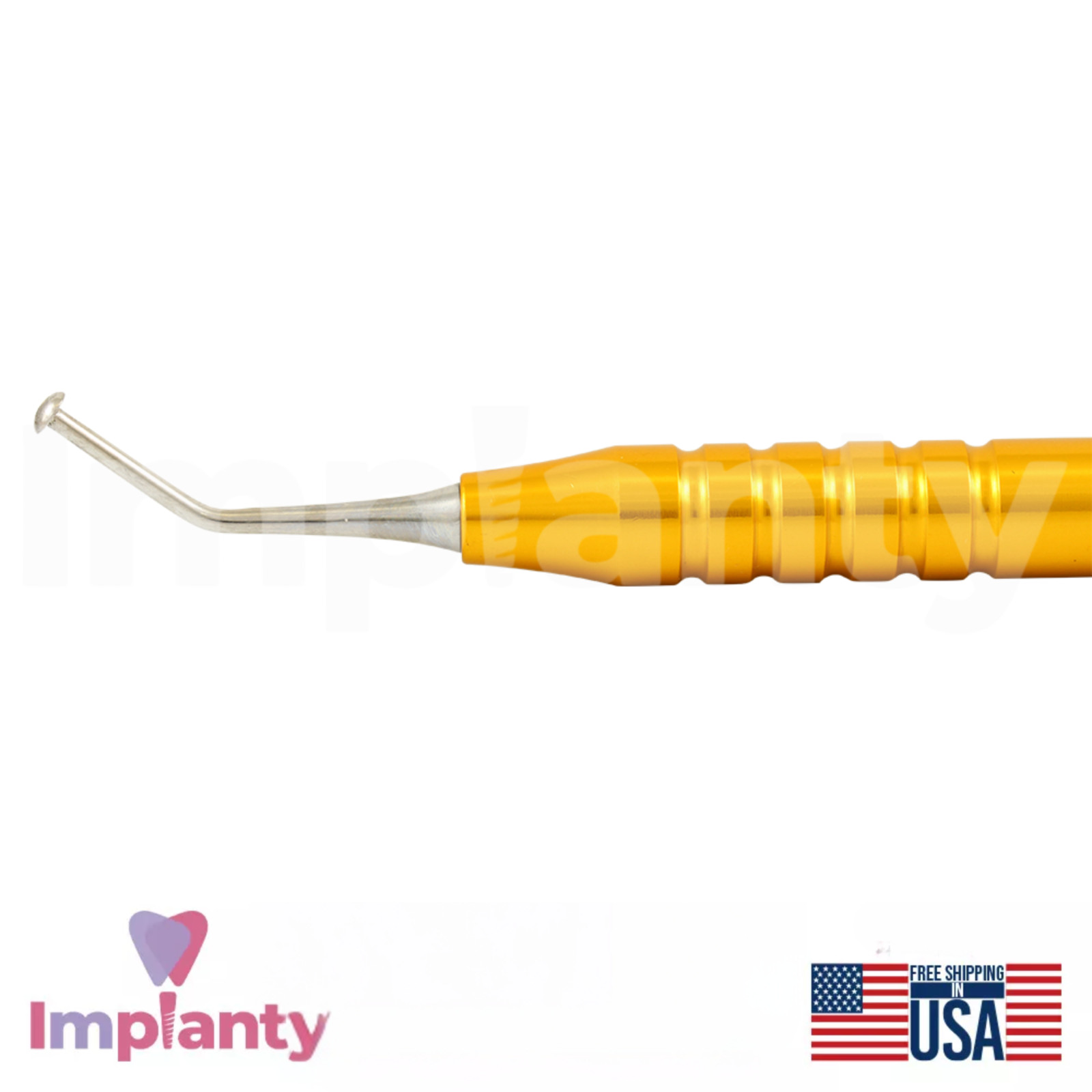 TOLA Yellow Curette 1 Lateral Approach Double Sided Stainless Steel Tool