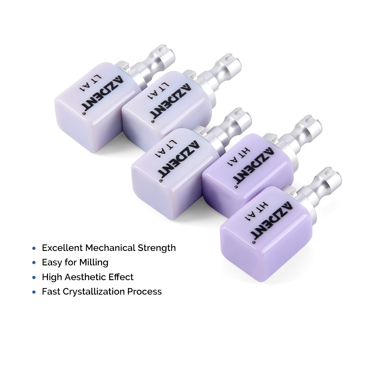 AZDENT Dental CAD/CAM Lithium Disilicate Glass-Ceramic Block Cerec Emax