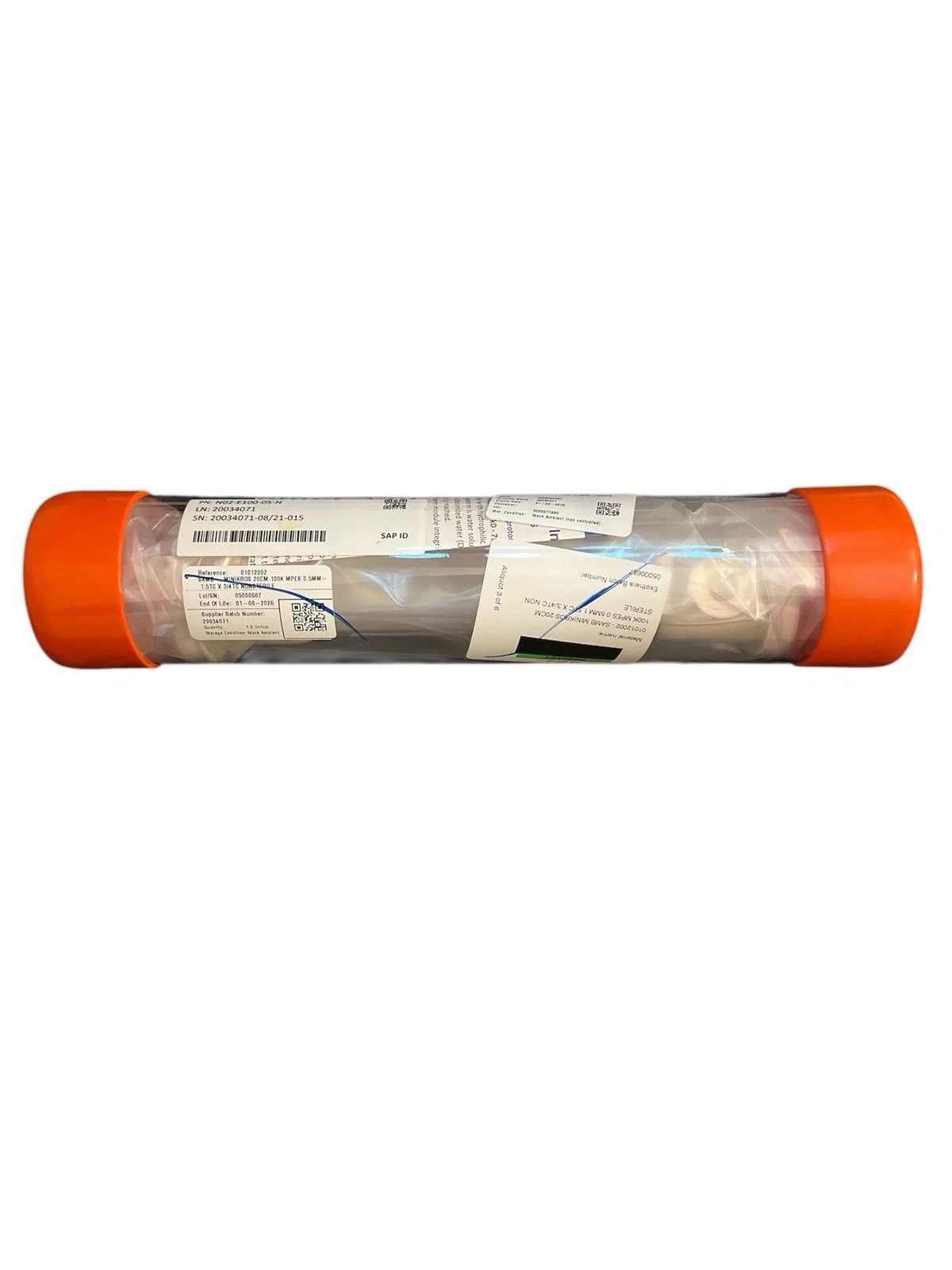 REPLIGEN MINIKROS NSTL Hollow Fiber Filter 20cm 100kd mPES 0.5mm 1.5 TC x 3/4TC-