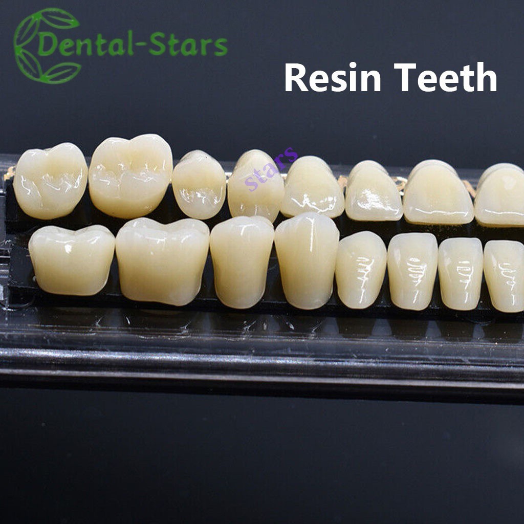 2 Sets Dental Acrylic Denture Resin #22 #23 Shade A2 A3 False Teeth Full Set U+L