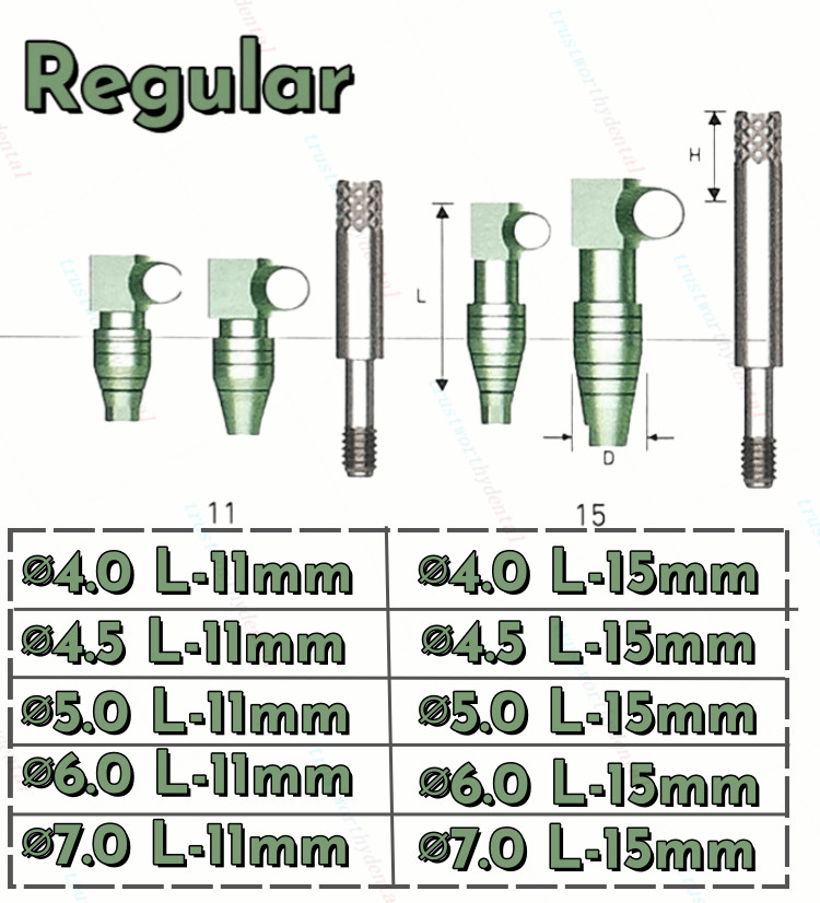 10Pc Dental Transfer Impression Coping Titanium Open/Closed-Regular Tray Fit OSS
