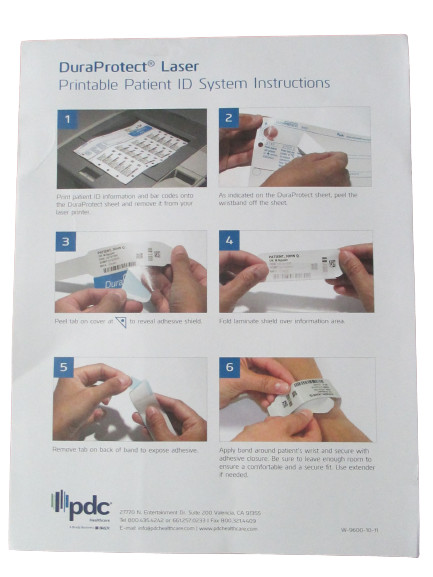 DuraProtect Adult Laser Printable Patient ID Wristband w/Extender 250 Count $425