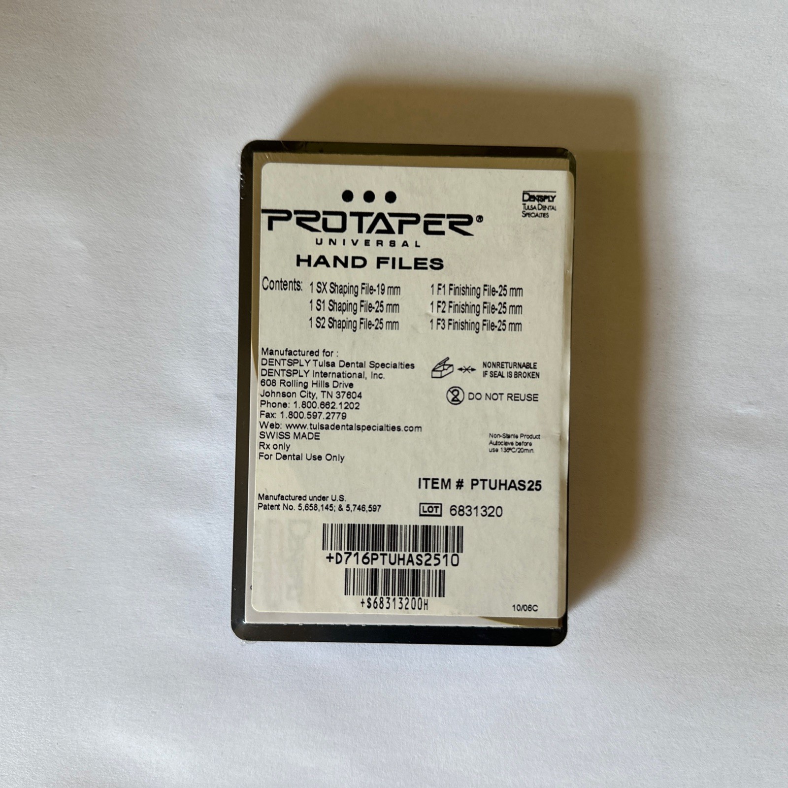 Hand Use Dental Dentsply ProTaper Universal NiTi Files SX-F3 21mm-25mm-31mm