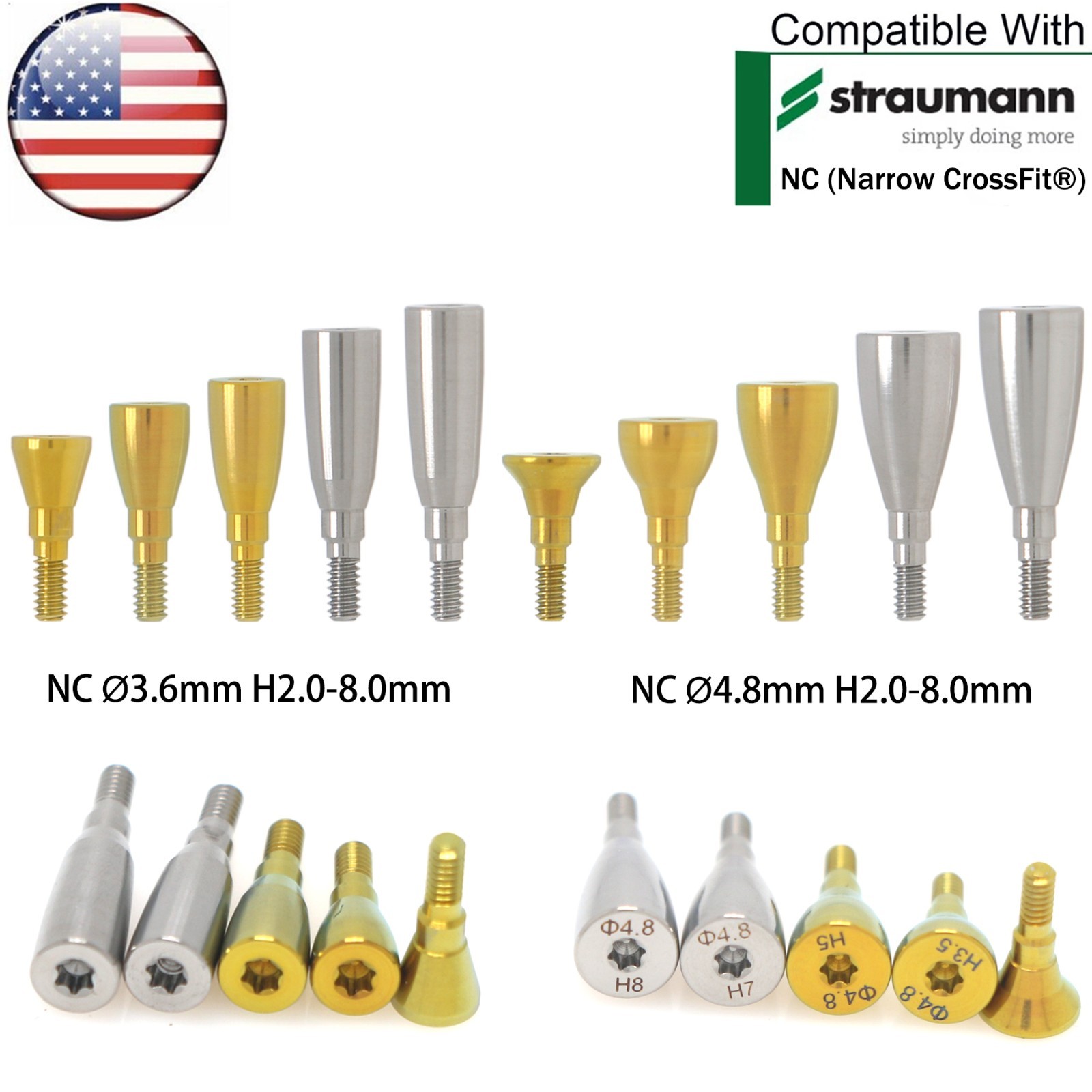 US Implant Transfer Open Close Tray Fit Straumann ITI Healing Abutment for Lab