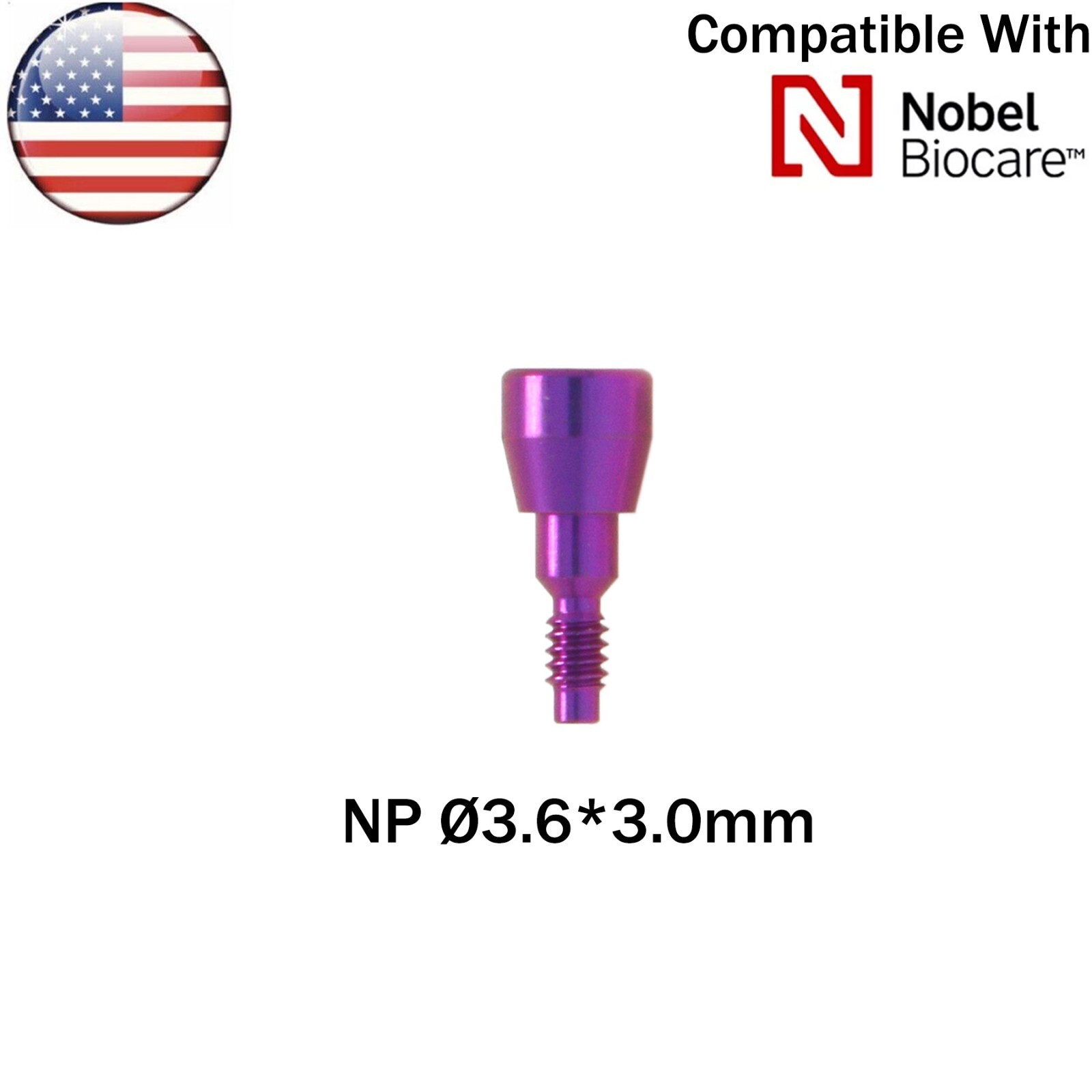 US Dental for Nobel Active Healing Abutments RP NP ∅3.6/5.0/6.0 H3/5/7mm