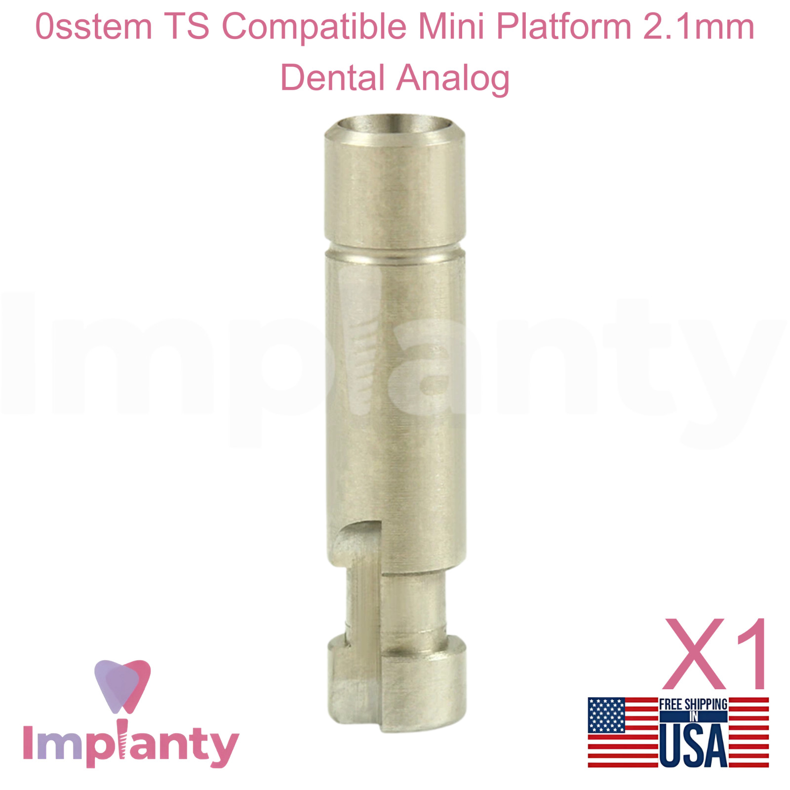 0sstem TS Compatible Mini Platform 2.1mm Dental Analog Replica Ø3.5mm Diameter
