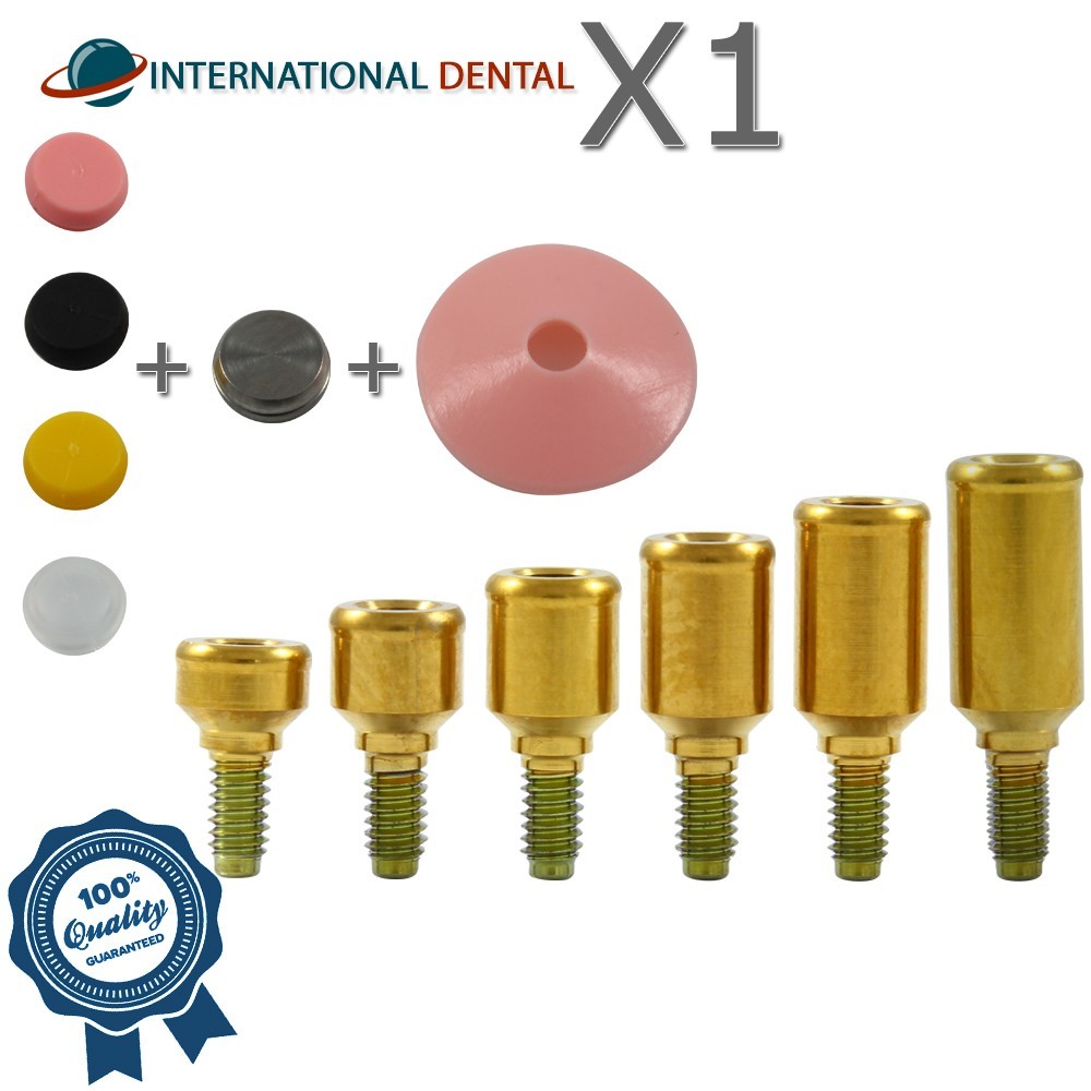 Straight Lokator Attachment Kit Dental Fixture Int Hex 2.42mm Connection